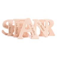 Etsy ANY LETTER wood teether toy - personalized new baby gift, A-Z monogram letter for boy or girl, heirloom alphabet wood letter newborn gift