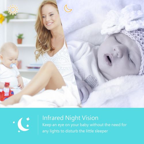  Smilism [2018 UPGRADE] Video Baby Monitor with Night Vision Camera,Two Way Talk,Temperature Sensor and Multi-Camera Expandability