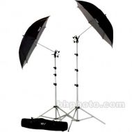 Smith-Victor UK2 Umbrella Kit with RS8 Stands, 45BW Umbrellas and Cold Shoe Mount