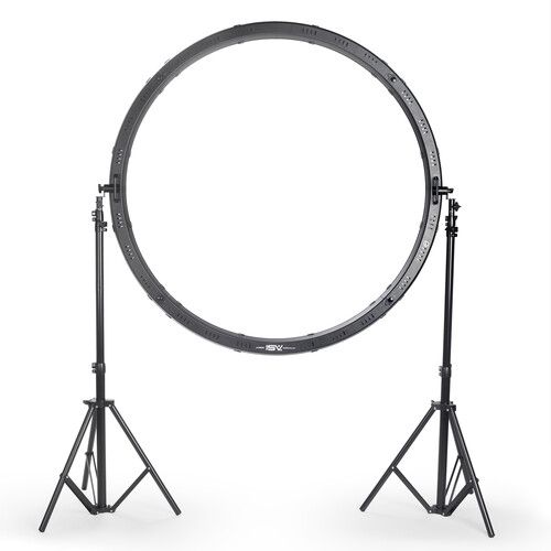 스미스 Smith-Victor Saturn Pro Bi-Color LED Ring Light System with Stands (48