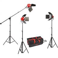 Smith-Victor LadyBug 1500 LED 3-Light Kit with Boom Arm