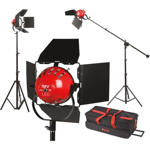 스미스 Smith-Victor LadyBug 1500 LED 3-Light Kit with Boom Arm