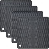 Smithcraft Silicone Trivets Mast Set, Silicone Trivets for Pots and Pans, Hot mats for Dishes, Hot Pads for Air Fryer, Heat Resistant Trivet Mat Set of 4, Silicone Pot Holder, Counter Top Pro