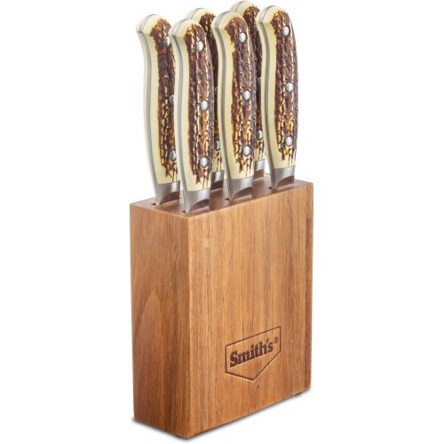 스미스 Smiths Cabin & Lodge Cutlery 7-PCS Steak Block Set White, One Size