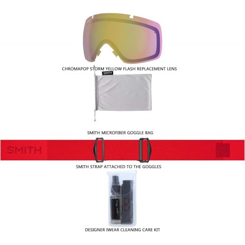 스미스 Smith I/O Snow Goggles For Men For Women + Spare Smith Lens + FREE Complimentary Eyewear Kit