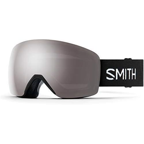 스미스 Smith Optics Skyline Snow Goggles (Black, Chromapop Sun Platinum Mirror)
