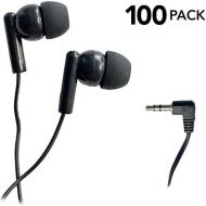 SmithOutlet 100 Pack Classroom Student Testing Headphones Earbuds in Bulk
