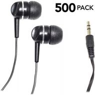 SmithOutlet 500 Pack Silicone Tip Earbud Bulk Headphones for Schools
