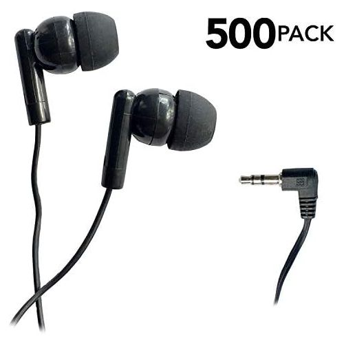 스미스 SmithOutlet 500 Pack Classroom Student Testing Headphones Earbuds in Bulk