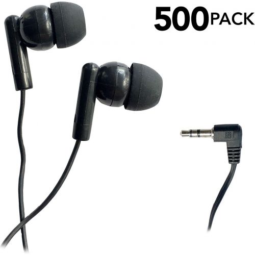 스미스 SmithOutlet 500 Pack Classroom Student Testing Headphones Earbuds in Bulk