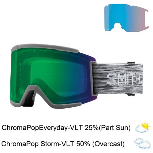 스미스 Smith Optics Squad Xl Adult Snow Goggles - CloudgreyChromapop Everyday Green MirrorOne Size