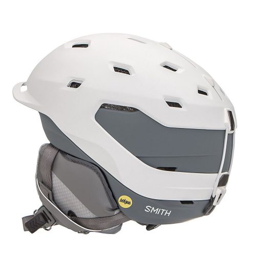 스미스 Smith Optics Quantum Adult Mips Ski Snowmobile Helmet - Matte White CharcoalMedium