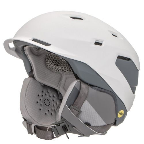 스미스 Smith Optics Quantum Adult Mips Ski Snowmobile Helmet - Matte White CharcoalMedium