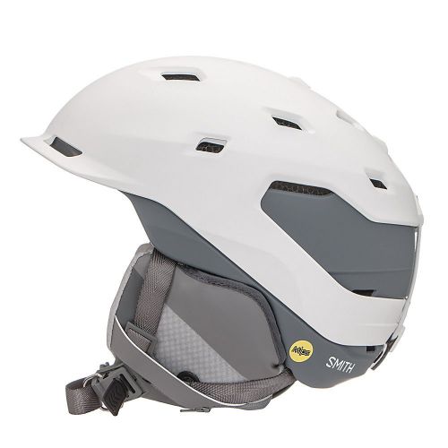 스미스 Smith Optics Quantum Adult Mips Ski Snowmobile Helmet - Matte White CharcoalMedium