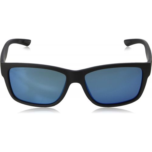 스미스 Smith Optics Smith Wolcott ChromaPop+ Polarized Sunglasses, Matte Black, Blue Mirror Lens