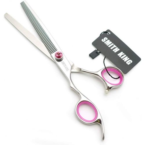 스미스 Smithking 7.0inches high end Left-Handed Dog Grooming Scissors Professional 440C Straight &Thinning Curved Scissors Set with Comb