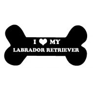 Smith652 I Love My Labrador Retriever Dog Bone Decal for Macbooks, iPads, Laptops and Vehicles