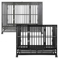 SmithBuilt Crates SmithBuilt Heavy-Duty Dog Crate Cage - Two-Door Indoor Outdoor Pet & Animal Kennel with Tray - Various Sizes & Colors