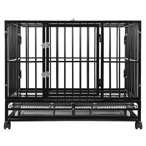  SmithBuilt Crates SmithBuilt Heavy-Duty Dog Crate Cage - Two-Door Indoor Outdoor Pet & Animal Kennel with Tray - Various Sizes & Colors