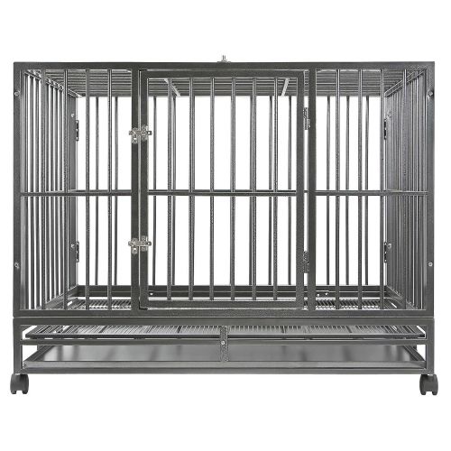  SmithBuilt Crates SmithBuilt Heavy-Duty Dog Crate Cage - Two-Door Indoor Outdoor Pet & Animal Kennel with Tray - Various Sizes & Colors