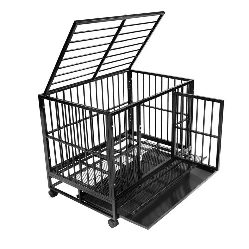  SmithBuilt Crates SmithBuilt Heavy-Duty Dog Crate Cage - Two-Door Indoor Outdoor Pet & Animal Kennel with Tray - Various Sizes & Colors