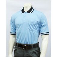 Smitty Short Sleeve Umpire Shirt, Powder Blue  Black Trim