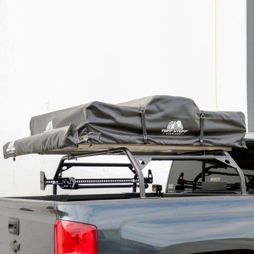  Smittybilt Tuff Stuff Rooftop Tent Truck Bed Rack, Adjustable, Powder Coated, Black, 40