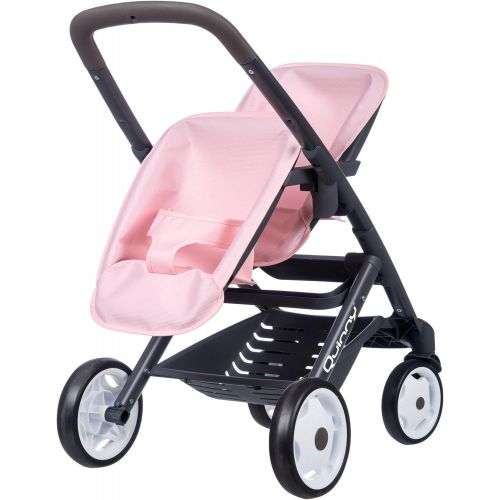  Smoby 7600253217 MAXICOSI & Quinny Twin Pushchair-Light Pink