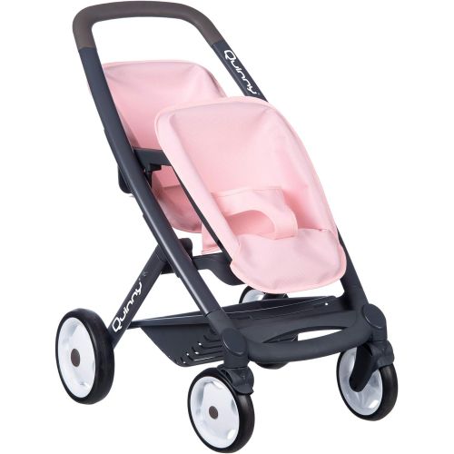  Smoby 7600253217 MAXICOSI & Quinny Twin Pushchair-Light Pink