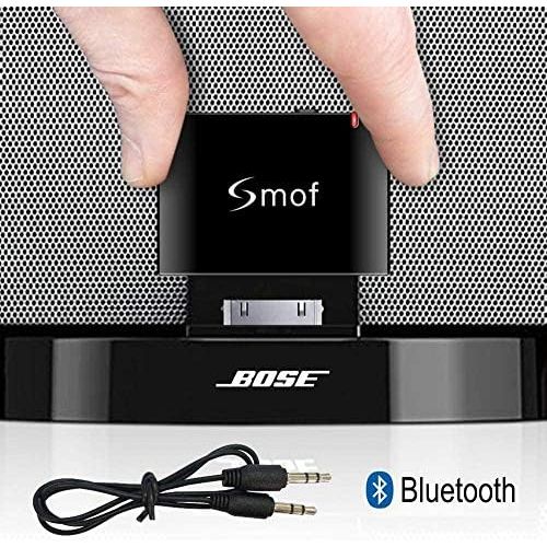  [아마존베스트]Smof Soul 2 Music Audio Receiver, 30 Pin Bluetooth Adapter for Bose SoundDock and 30pin Docking Station