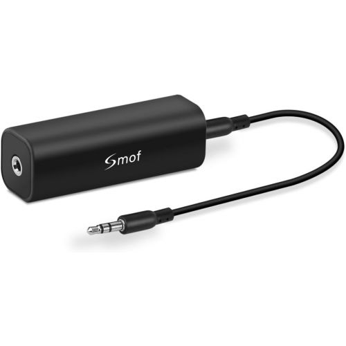  Smof Ground Loop Noise Isolator for Car Audio/Home Stereo System (Eliminate The Buzzing Noise Completely) with 3.5mm Audio Cable, Black: Electronics