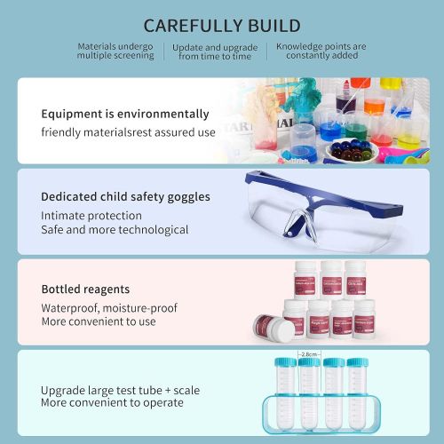  [아마존베스트]SNAEN Science Kit with 30 Science Lab Experiments,DIY STEM Educational Toys for Kids Aged 3 4+,Discover in Learning,Bottle Packaging