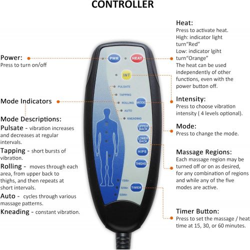  [아마존 핫딜] [아마존핫딜]SNAILAX Massage Car Seat Cushion - 6 Vibrating Massage Nodes & 3 Heating Pad, Car Back Massager with Heat, Seat Warmer Cover for Car Truck