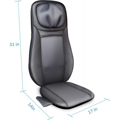  [아마존 핫딜] [아마존핫딜]Snailax shiatsu Neck & Back Massager with Heat, Full Back Kneading Shiatsu or Rolling Massage, Massage Chair pad with Height Adjustment, Relieve Muscle Pain for Back Shoulder and N