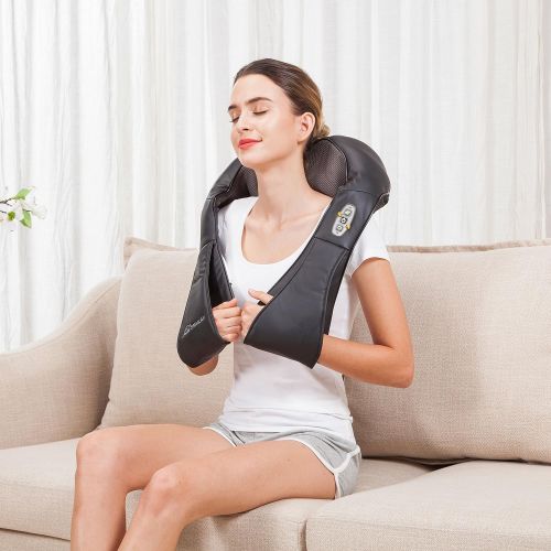  [아마존 핫딜] [아마존핫딜]Snailax Shiatsu Neck and Shoulder Massager - Back Massager with Heat, Deep Kneading Electric massage pillow for Neck, Back, Shoulder,Foot Body Pain Relief