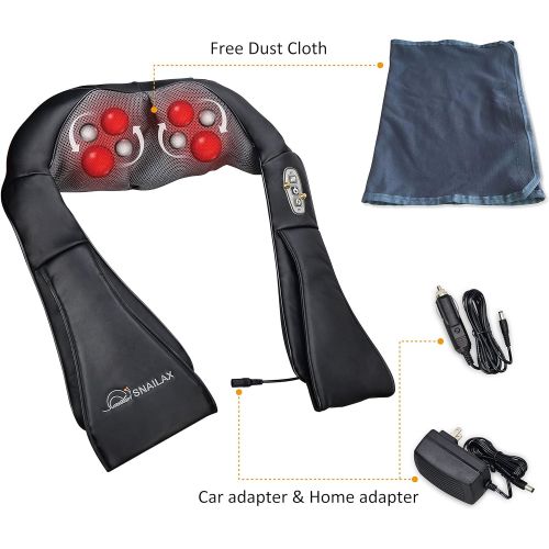  [아마존 핫딜] [아마존핫딜]Snailax Shiatsu Neck and Shoulder Massager - Back Massager with Heat, Deep Kneading Electric massage pillow for Neck, Back, Shoulder,Foot Body Pain Relief