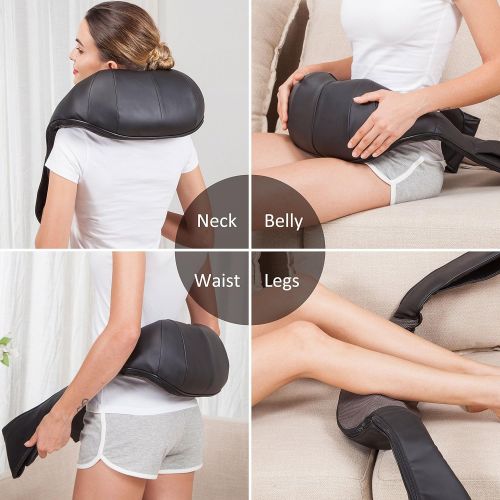  [아마존 핫딜] [아마존핫딜]Snailax Shiatsu Neck and Shoulder Massager - Back Massager with Heat, Deep Kneading Electric massage pillow for Neck, Back, Shoulder,Foot Body Pain Relief