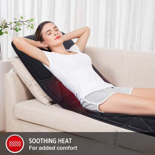  [아마존 핫딜] [아마존핫딜]Snailax Massage Mat with Heat - 10 Motors Vibrating Massage Mattress Pad with 2 Heating Pads for Back Pain Relief, Full Body Massager for Neck and Back,Lumbar Calf Muscle Relaxatio