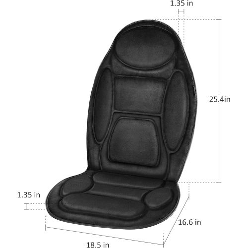  [아마존핫딜][아마존 핫딜] Snailax Memory Foam Massage Seat Cushion - Back Massager with Heat,6 Vibration Massage Nodes & 3 Heating Pad, Massage Chair Pad for Home Office Chair or Car Seat