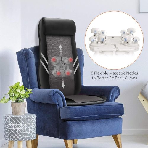  [무료배송]스네일락스 마사지 의자 Snailax Back Massager with Heat,Shiatsu Massage Seat Cushion,8 Flexible Nodes Massage for Full Back Massage Chair Pad,Chair Massager for Office,Home Use