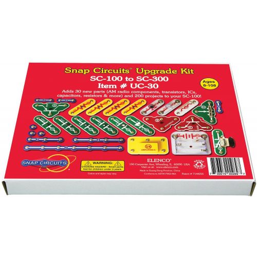  Snap Circuits UC-30 Electronics Exploration Upgrade Kit | SC-100 to SC-300 | Upgrade Junior to Classic