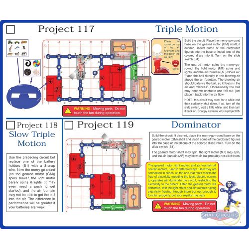  Snap Circuits Motion Electronics Exploration Kit | Over 165 Exciting STEM Projects | 4-Color Project Manual | 50+ Snap Modules | Unlimited Fun