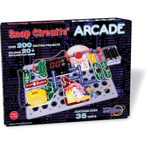  Snap Circuits Arcade Electronics Exploration Kit | Over 200 STEM Projects | 4-Color Project Manual | 20+ Build and Play Games | 35+ Snap Modules | Unlimited Fun