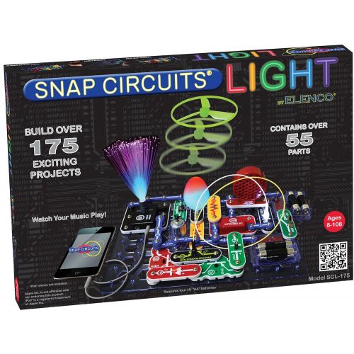  Snap Circuits LIGHT Electronics Exploration Kit | Over 175 Exciting STEM Projects | Full Color Project Manual | 55+ Snap Circuits Parts | STEM Educational Toys for Kids 8+