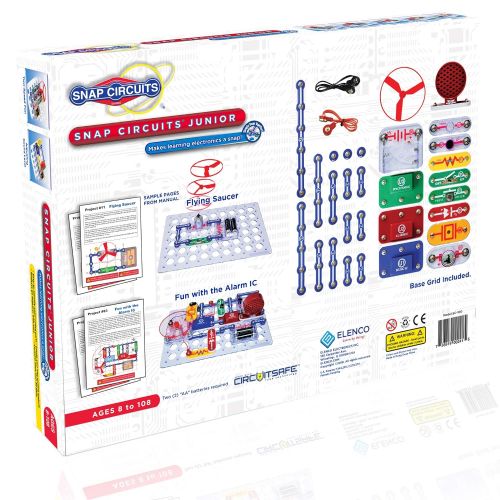  Snap Circuits Jr. SC-100 Electronics Exploration Kit | Over 100 STEM Projects | Full Color Project Manual | 30+ Snap Circuits Parts | STEM Educational Toy for Kids 8+