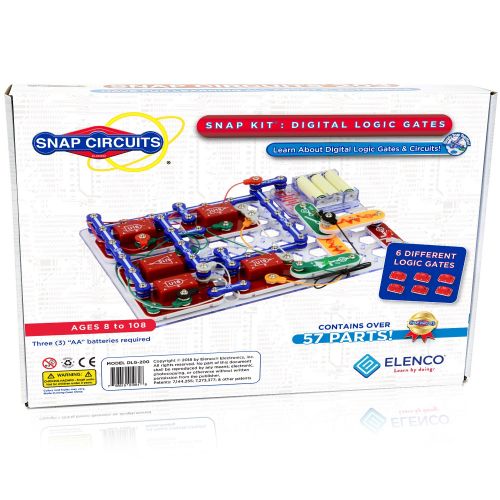  Snap Circuits Digital Logic Gates 200 Exploration Kit | 4-Color Downloadable Project Manual | 42 Snap Modules | 11 Logic Gates | NOT Gate~AND Gate~OR Gate~NAND Gate~NOR Gate~XOR Ga