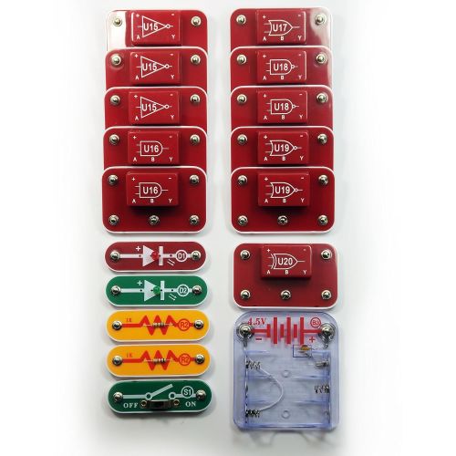  Snap Circuits Digital Logic Gates 200 Exploration Kit | 4-Color Downloadable Project Manual | 42 Snap Modules | 11 Logic Gates | NOT Gate~AND Gate~OR Gate~NAND Gate~NOR Gate~XOR Ga
