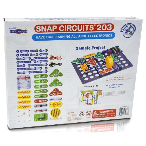  Snap Circuits 203 Electronics Exploration Kit | Over 200 STEM Projects | 4-Color Project Manual | 42 Snap Modules | Unlimited Fun