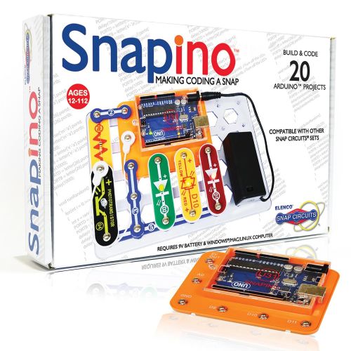  Snap Circuits Snapino - Making Coding A Snap | Snap Circuits & Arduino Compatible | Perfect Introduction to Coding | STEM Educational Product for Kids 12+