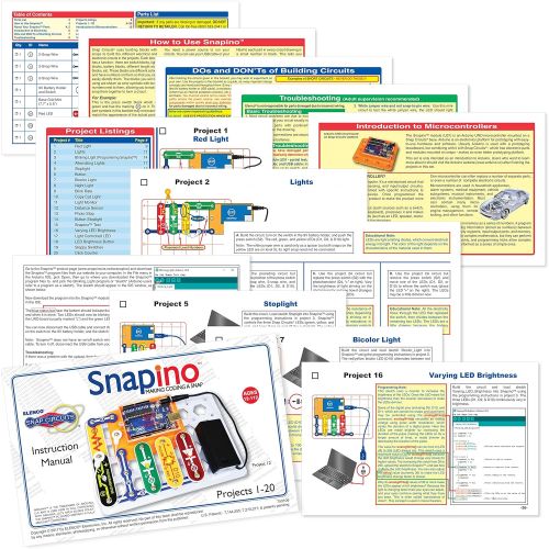  Snap Circuits Snapino - Making Coding A Snap | Snap Circuits & Arduino Compatible | Perfect Introduction to Coding | STEM Educational Product for Kids 12+